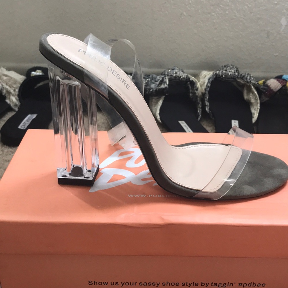 Public Desire Clear Heels